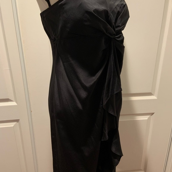 Marciano Strapless silk black dress - Picture 2 of 4